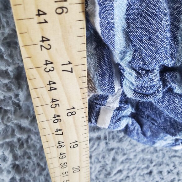 Lane Bryant Pants Womens Size 20 Blue Striped Clam Digger Capri - Picture 6 of 9